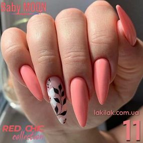 Гель-лак BABY MOON Red Chic №11 лососево-помаранчевий, 6 мл