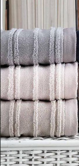 Полотенца Pupilla Cevher acik 50х90см Махра Микрокоттон набор 3шт