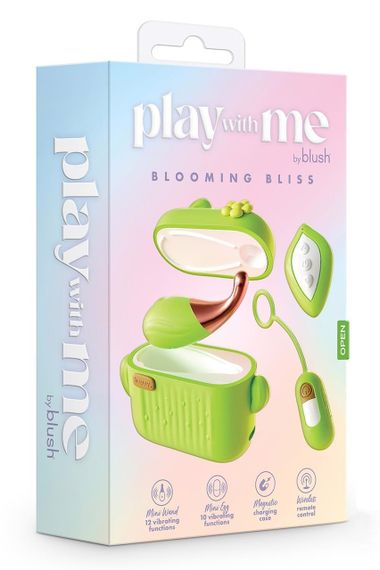 Мини-вибраторы в зарядном кейсе Blush Play with Me с пультом, зеленые sexstyle | Зображення 4