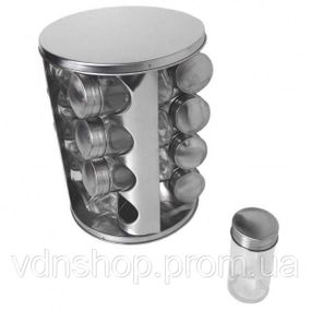 Баночки для спецій спецій спецівниця, Комплект банок для спецій Зручна підставка KS-70