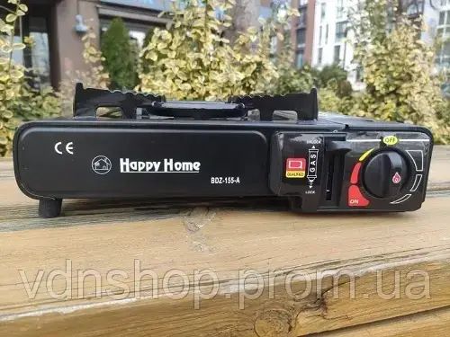 Туристическая газовая горелка плитка с пьезоподжигом + кейс Happy Home BDZ-155A | Зображення 2