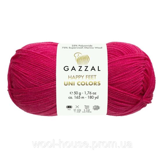 Шкарпеткова пряжа Gazzal Happy Feet Uni Color, 3573