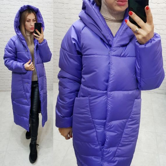 Пуховік арт. А-500, темно фіолетовий