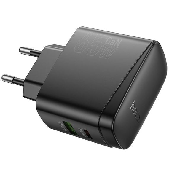 СЗУ Hoco CS63A Bright PD65W (1USB-A/1C) Black | Зображення 2