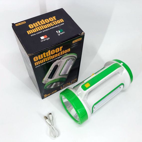 Фонарь переносной кемпинг 6088-LED+COB с функцией PowerBank, кемпинговый светильник. Цвет: зеленый | Зображення 6