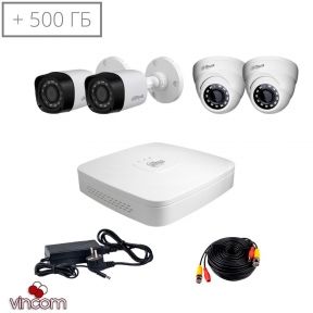 Комплект видеонаблюдения Dahua HDCVI-22WD KIT  HDD500