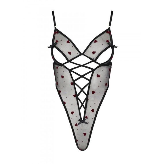 Еротичний боді з малюнком Passion LOVELIA BODY S/M, black | Зображення 4