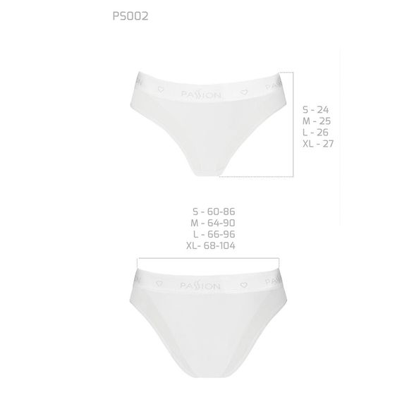 Трусики з прозорою вставкою Passion PS002 PANTIES S, white | Зображення 4