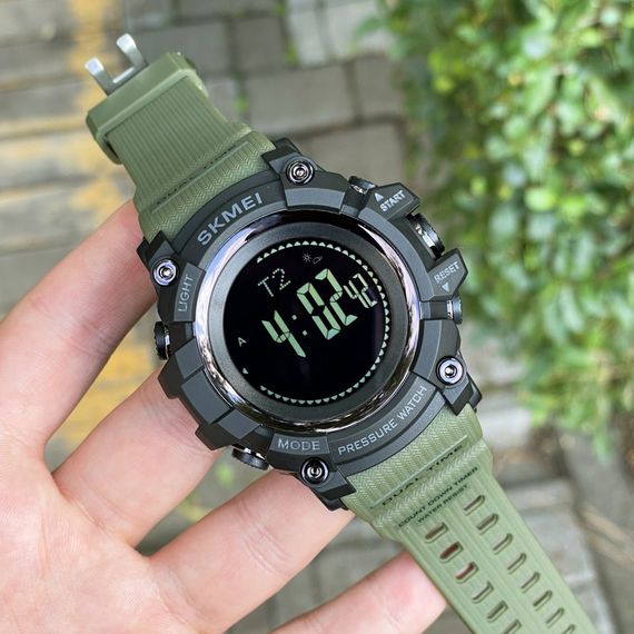 Чоловічий годинник Skmei 1358AG Army Green Smart Watch Compass | Зображення 3