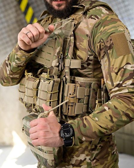 Плитоноска 4 точки швидкий скидання stragen мультикам з рюкзаком ПП 7909 | Зображення 5