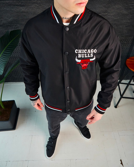 Бомбер Чикаго чорний S L | Зображення 4