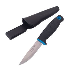 Нож шведский MyTools двухкомпонентная ручка черный чехол 220 мм (531-2-BLACK)