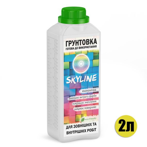 Грунтовка акриловая глубокопроникающая готовая к применению SkyLine 2 л | Зображення 2