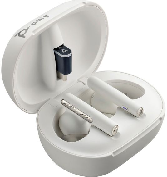 Навушники TWS Poly Voyager Free 60+ Earbuds + BT700C + TSCHC White | Зображення 6
