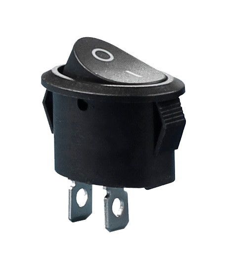 Перемикач KCD1-9-101 B/B 220V 1 клавіша чорна овал Ny95500758