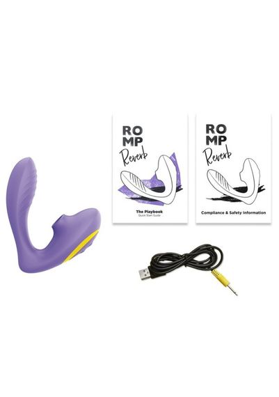 Вібратор подвійної стимуляції ROMP REVERB, бузковий Sex Aura | Зображення 5