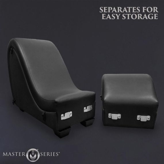 Секс-кресло с подушками Master Series Kinky Sex Lounge with Cushions - Black, Черный | Зображення 8
