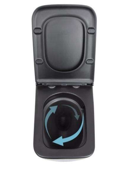 Унітаз підвісний Qtap Gemini Ultra Quiet, з сидінням Slim Duroplast/ Soft-close/ Quick Release QT2533076EUQMB | Зображення 8