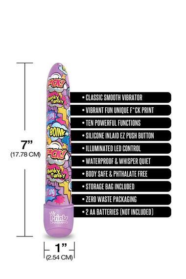 Вібратор нереалістичний Prints Charming Global Novelties фіолетовий 17.7 см 10 режимів тихий | Зображення 2