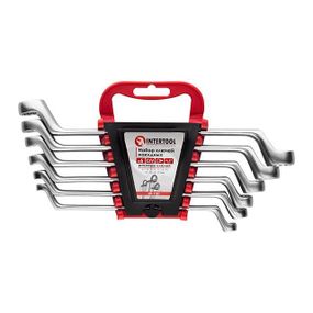 Набір ключів накидних, 6 од., 6-17 мм, Cr-V INTERTOOL HT-1101