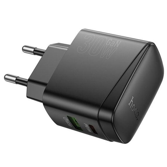 МЗП Hoco CS61A Bright PD30W+QC3.0 (1USB-A/1C) Black | Зображення 2
