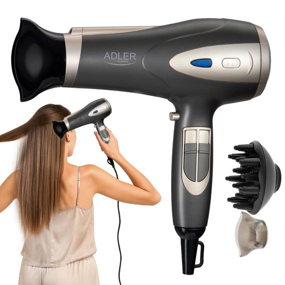 Фен для волосся Adler AD 2248 GC, іонізація, дифузор, концентратор, холодне повітря | Зображення 7