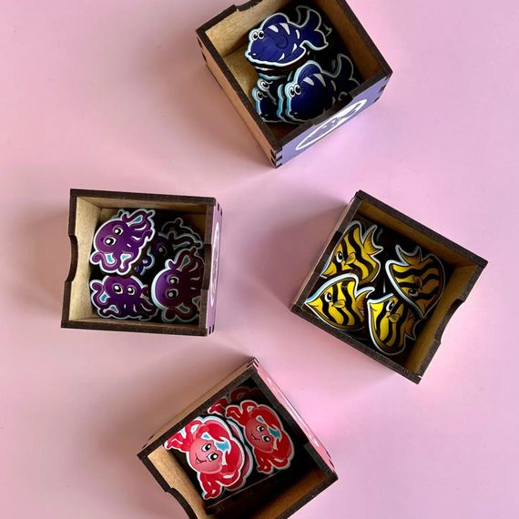 Деревянная настольная игра "Морские жители-1" Ubumblebees (ПСД003) PSD003 сортер-комодик | Зображення 7