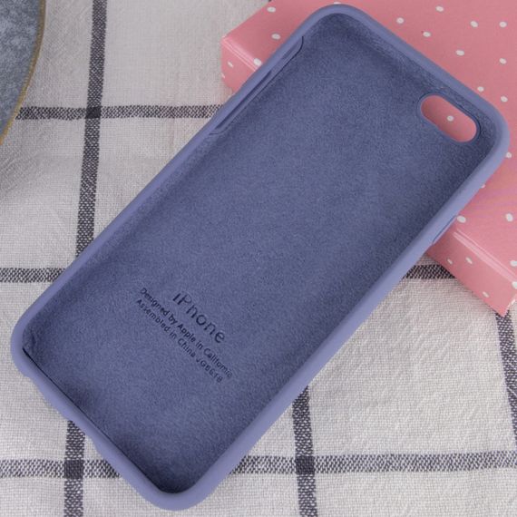 Чохол Silicone Case Full Protective (AA) для Apple iPhone 6/6s (4.7") Сірий / Lavender Gray | Зображення 2