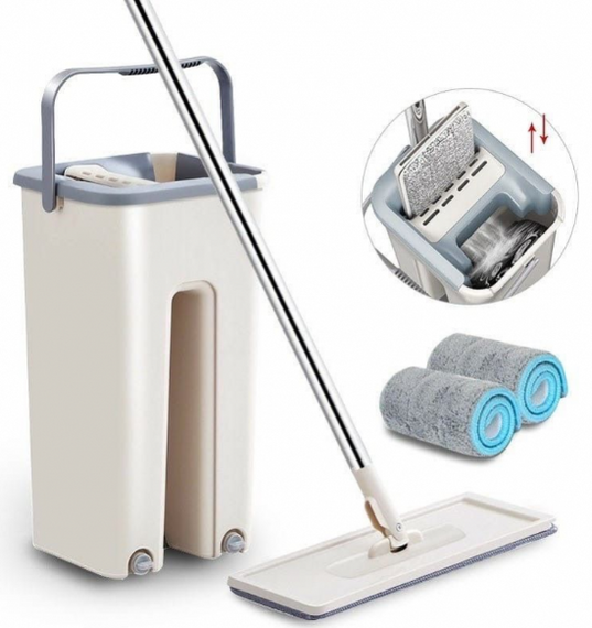 Швабра мікрофібра з віджимом + відро Scratch Cleaning Mop ∙ Швабра - ледарка cleaner 360 | Зображення 5