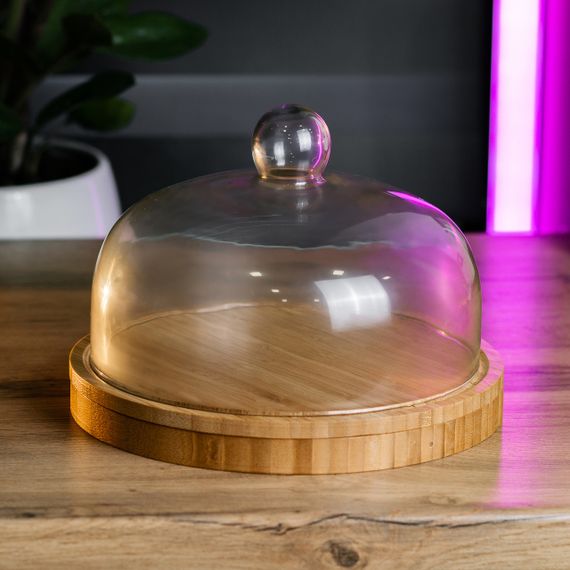 Набор для нарезки сыра Ø 25 со стеклянной крышкой  HP1230 | Зображення 1