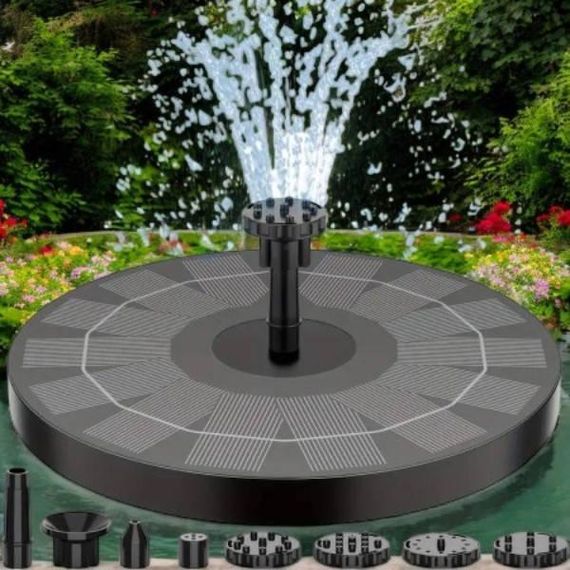 Фонтан плаваючий із сонячною панеллю Чорний