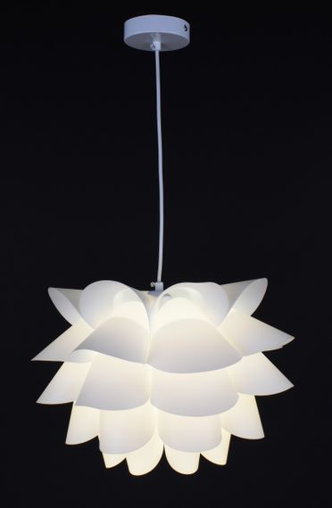 Люстра підвісна на 1 лампочку 27928 Білий 30-170х40х40 см. | Зображення 5