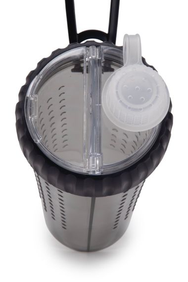 Пляшка дорожня подвійна для корму та води Dexas Snack DuO with Companion Cup, 720 мл, сіра
