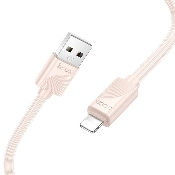 Дата кабель Hoco X114 Energy USB to Lightning 2.4A (1m) Pink | Зображення 1