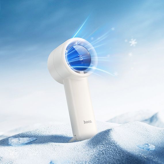 Портативний вентилятор Hoco HX63 Fashion high-speed handheld fan 2000 mAh White | Зображення 7