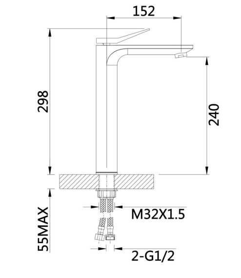 Змішувач для раковини Qtap Presto Chrome/White QTPRE269CRW45577 | Зображення 1