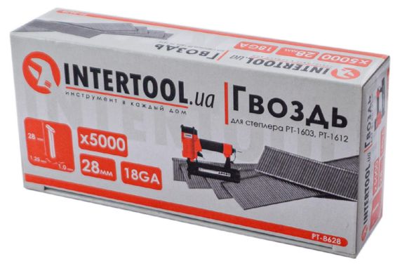 Гвоздь пневматический Intertool - 28 мм (5000 шт.) (PT-8628) | Зображення 3