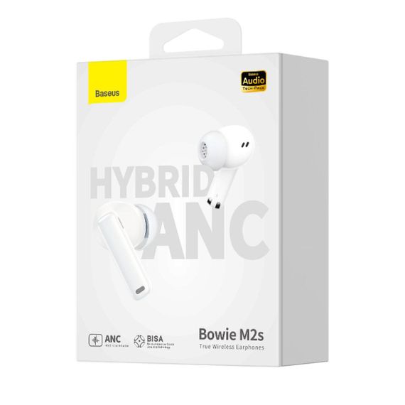 Бездротові навушники Baseus Bowie M2s True Wireless Earphones Moon White | Зображення 1