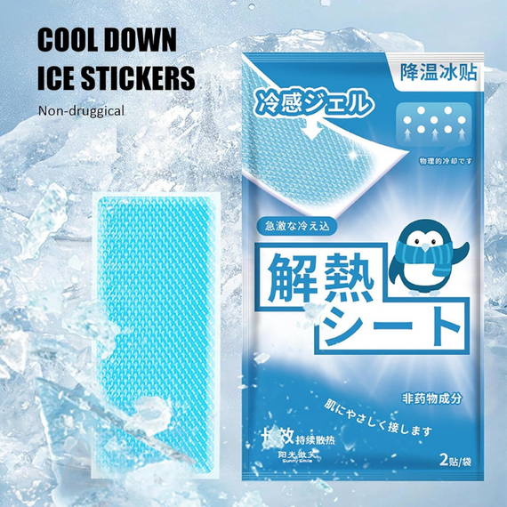 Охолоджувальний пластир Wanrunshi 5×12 см для дорослих і дітей, швидке полегшення під час спеки та лихоманки, 10 шт. в пакованні | Зображення 9