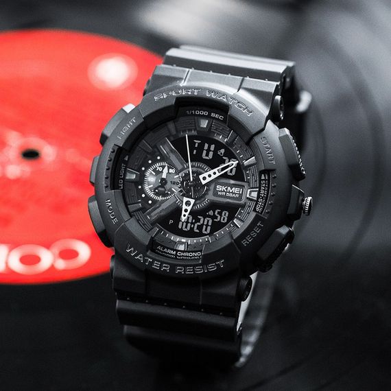 Чоловічий годинник Skmei 1688 All Black. | Зображення 1