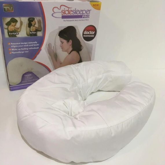 Ергономічна подушка - підкова SIDE Sleeper PRO ортопедична для шиї з простором для вуха ∙ Розумна подушка для сну на боці | Зображення 4