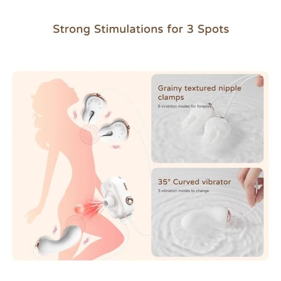 Смарт стимулятор 5-в-1 для клітора, сосків та точки G BeYourLover Alberta у вигляді фотоапарата, білий sexstyle | Зображення 8