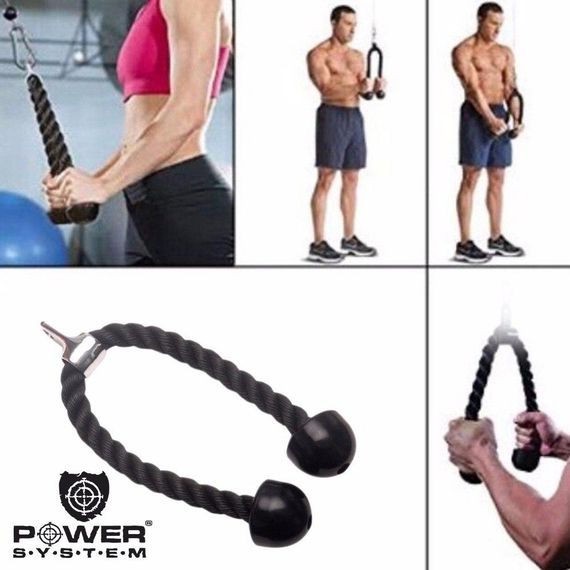 Канат для трицепса з подвійним хватом Power System PS-4041 Triceps Rope Black/Red | Зображення 2
