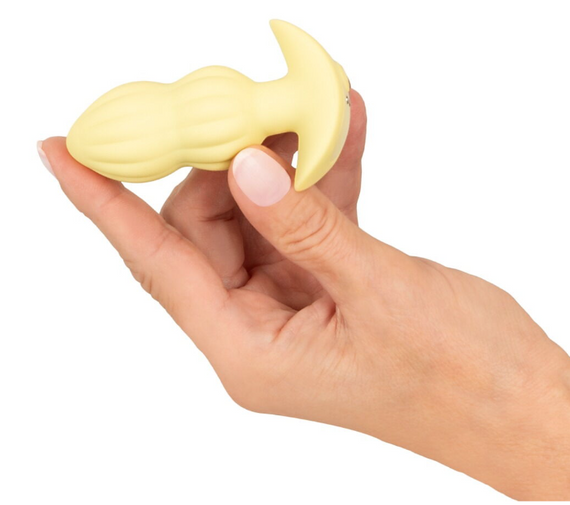 Анальна пробка з вібрацією Vibrating Mini Butt Plug Yellow Sex Aura | Зображення 4