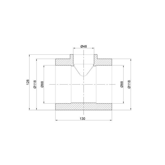 Трійник PPR Thermo Alliance 90х50х90 DSC121 | Зображення 1
