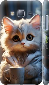 Чохол на Samsung Galaxy J3 Duos (2016) J320H Білий кіт "5646m-265-2448"