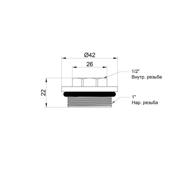 Футорка для колектора Thermo Alliance Standart 1"х1/2" ВН SD35415 | Зображення 1