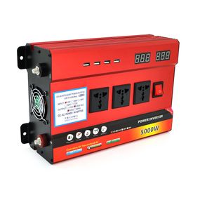 Інвертор напруги Voltronic, 5000W(2500W), 12/220V, з апроксимованою синусоїдою, 3 універсальна розетка, 4 USB, крокодили, BOX