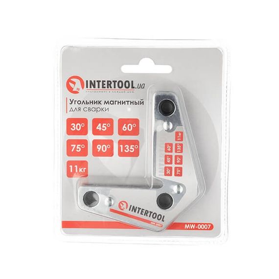 Кутник магнітний для зварювання, 15°, 60°, 90°, 120°, 165°, 11 кг, 75×85 мм INTERTOOL MW-0007 | Зображення 3