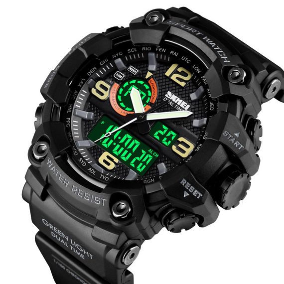 Чоловічий годинник Skmei 1520BK All Black | Зображення 1